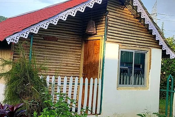 Bamboo Cottage before sunset