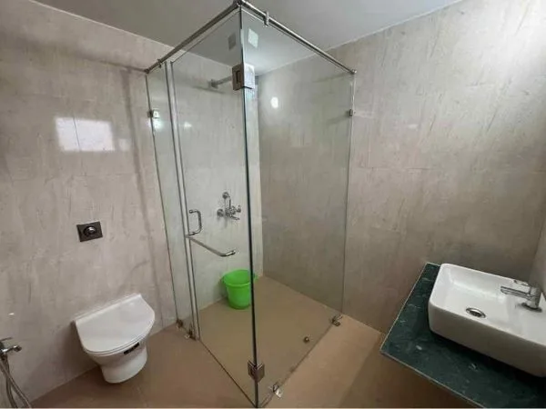 Inside Luxury Cottage Tent Shower room